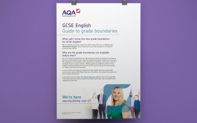 AQA : GCSE Guide to Grade Boundaries information sheet