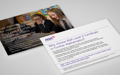 AQA : Maths postcard to teachers